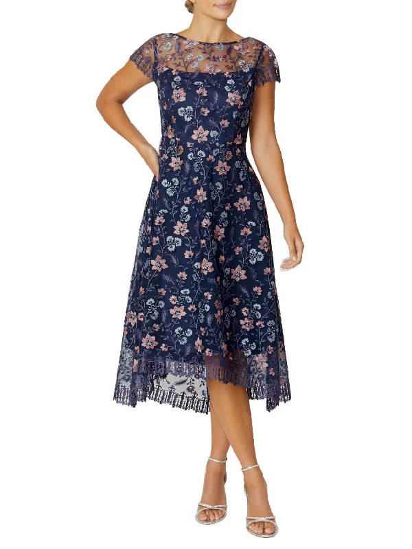 Stellar Navy Floral A-Line Dress