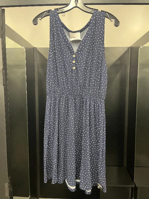 Polkadot Dress Casual Short French Grey, Size M