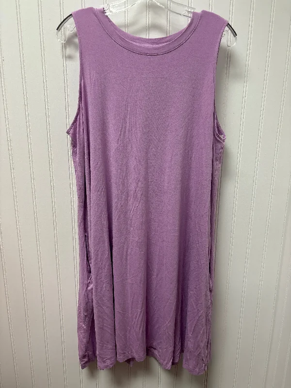 Purple Dress Casual Short Time And Tru, Size 1x