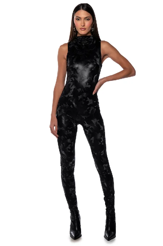 CHROME LOVE METALLIC JUMPSUIT