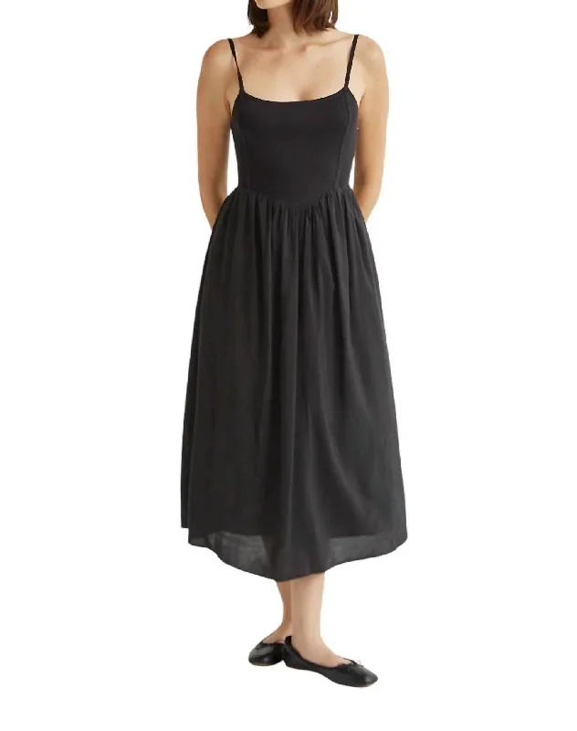 Elena Midi Dress In Black