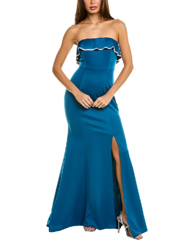 Rene Ruiz Off-The-Shoulder Gown