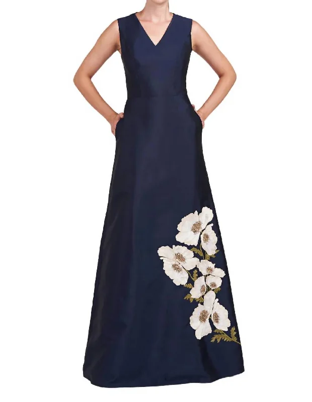 Aurelia Gown In Dark Navy