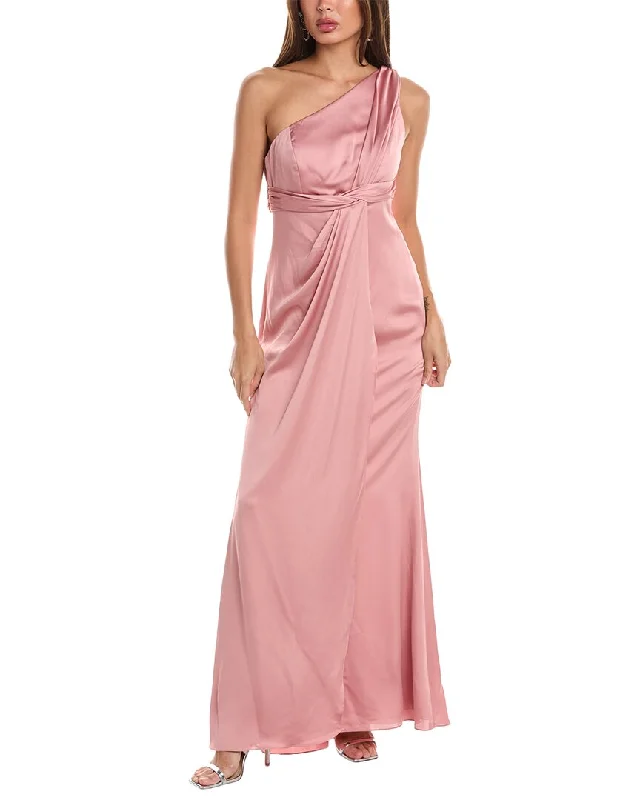 Dessy Collection One-Shoulder Gown