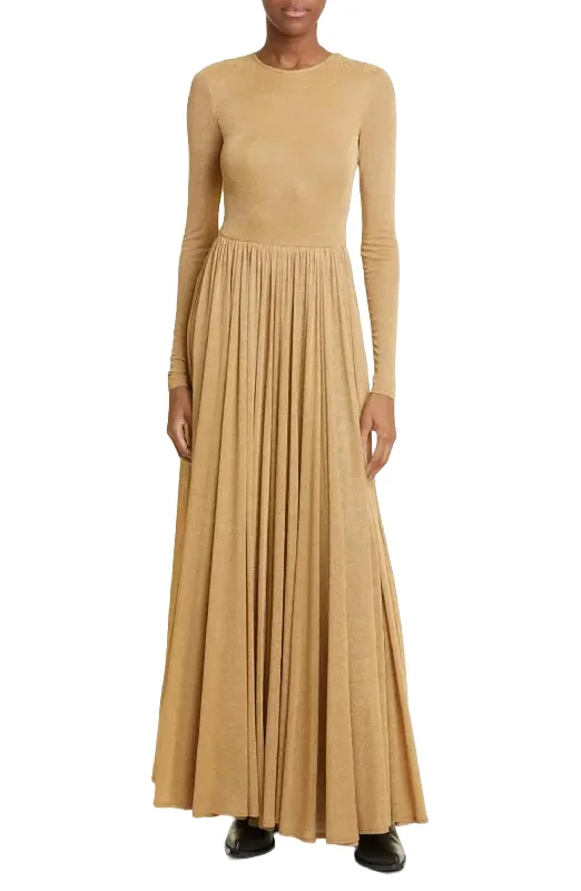 Lyrical Lurex Gown In Gold