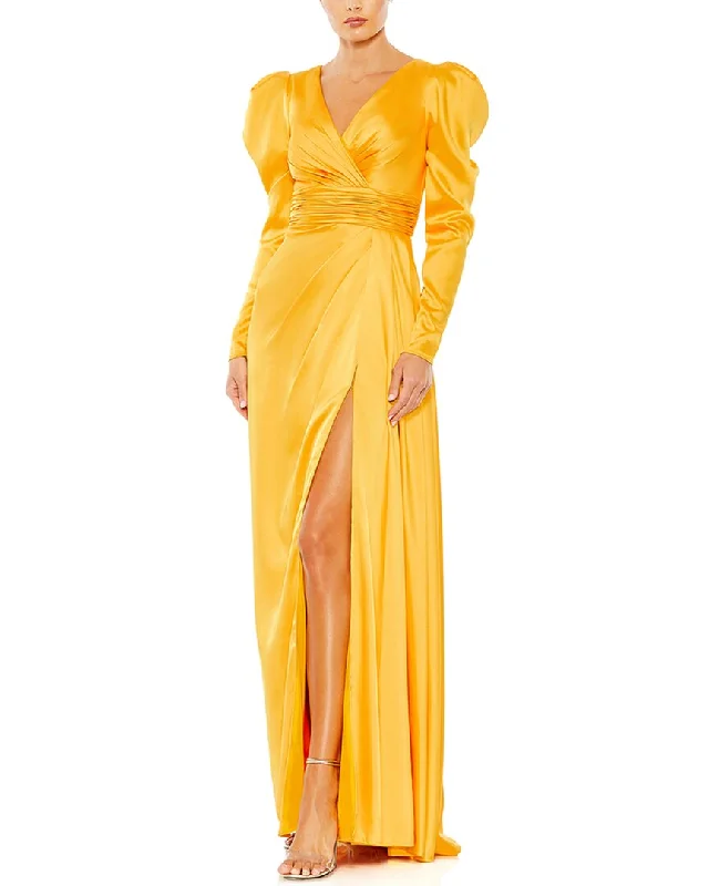 Mac Duggal Faux Wrap A-Line Gown