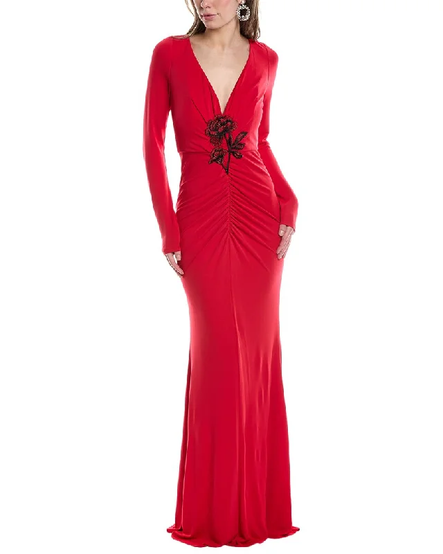 Marchesa Notte Jersey Drape Gown