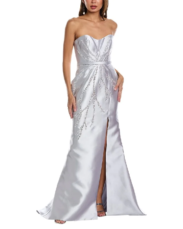 Rene Ruiz Bead Embellished Gown