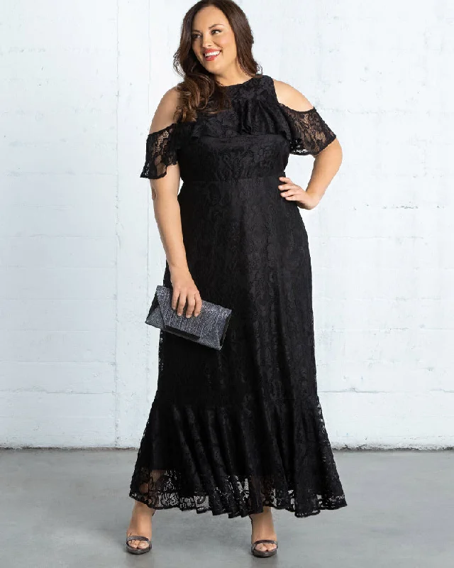 Riviera Lace Evening Gown