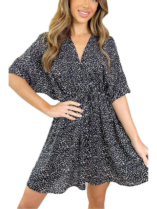 Womens Daytime Mini Fit & Flare Dress