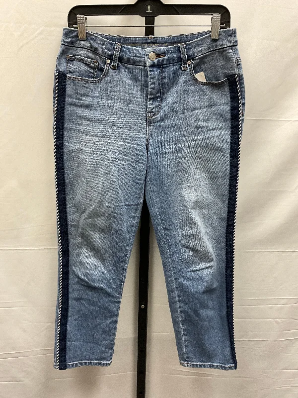 Blue Denim Jeans Cropped Chicos, Size 4