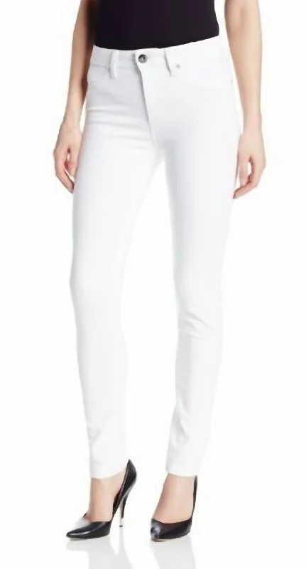 Nina High Rise Skinny Jeans In Milk