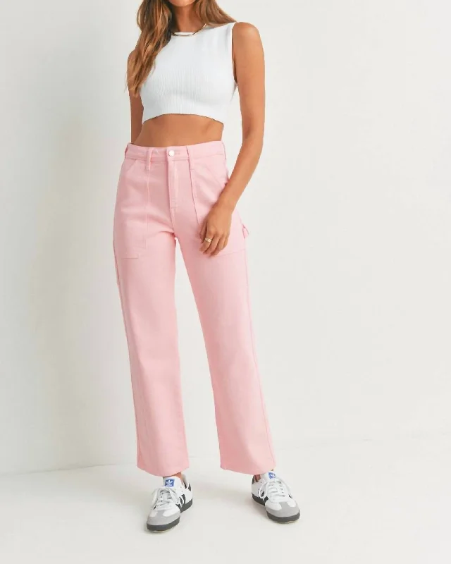 Rue Carpenter Jeans In Pink Lemonade