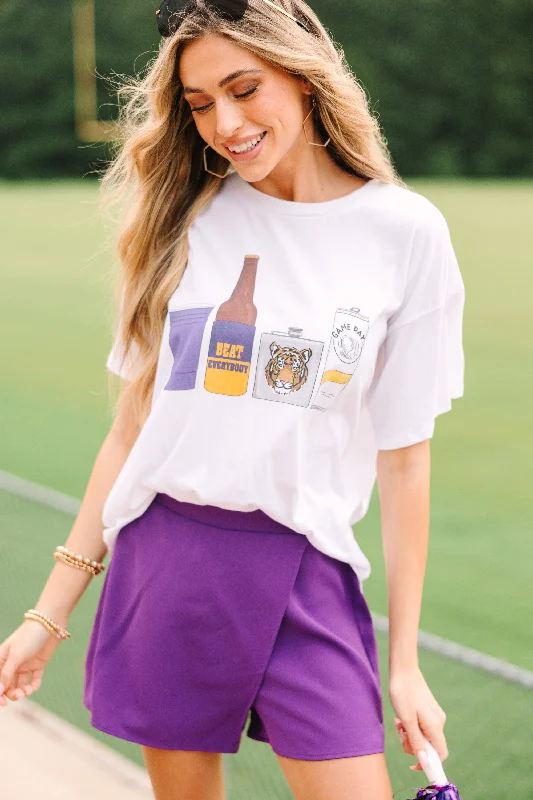 Drink Local Purple And Gold Gameday Graphic Tee