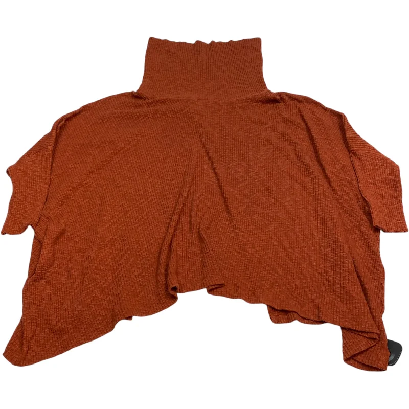 Top 3/4 Sleeve By Free People In Orange, Size: L