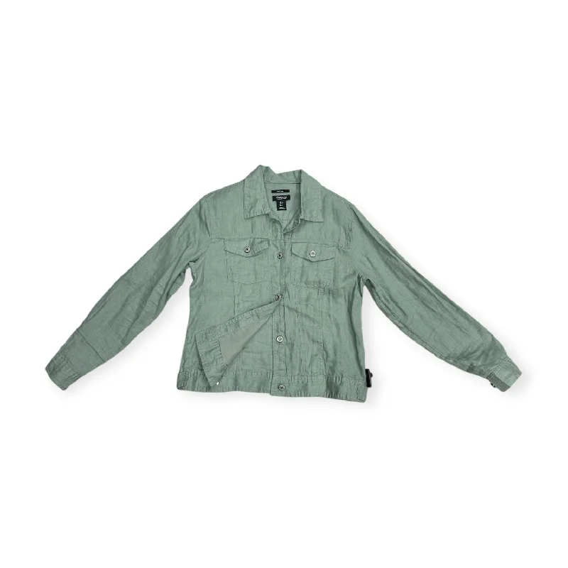 Top Long Sleeve By Jones And Co In Green, Size: S