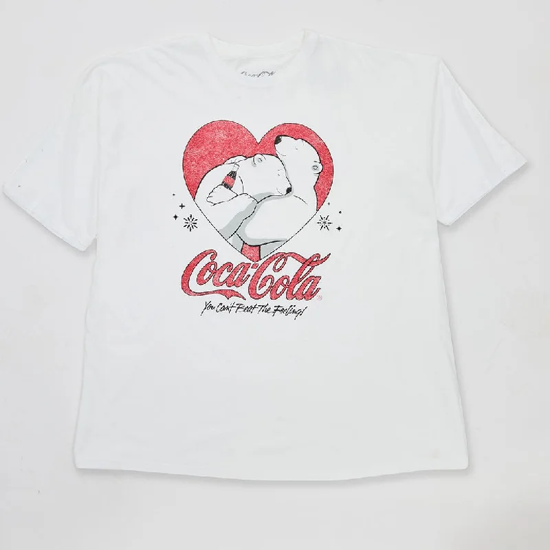 Curved Ladies Coca Cola Sleep T-Shirt